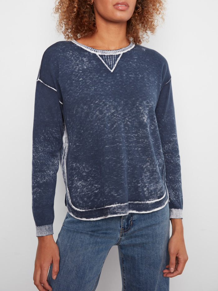 Featuring drop shoulders, this sweater combines comfort and style effortlessly in a washed finish by Charlie B.