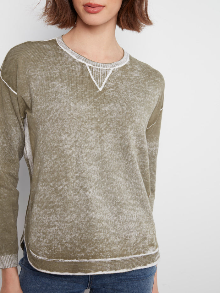 Cotton Crew Neck Sweater - Verveine