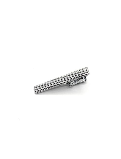Criss-Cross Silver Tie Clip