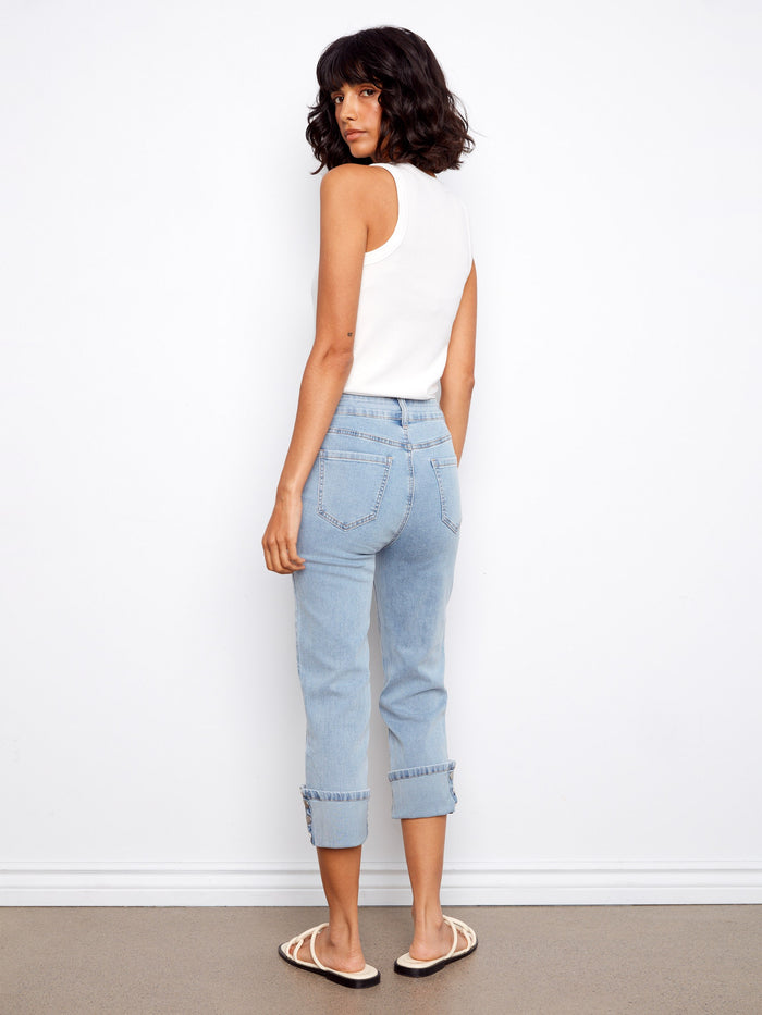 Enjoy the practicality of a five-pocket design in these slim fit jeans, blending style and utility seamlessly by Charlie B.