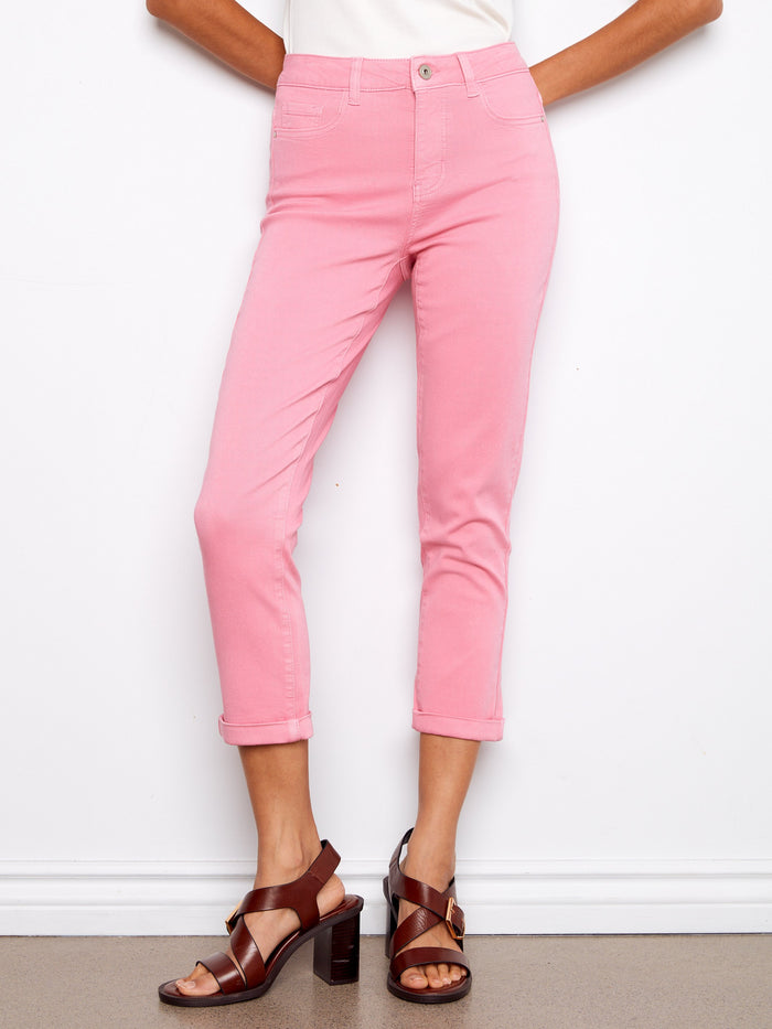 Made from stretch twill fabric, these pants provide comfort without compromising on style. Fashioned by Charlie B.
