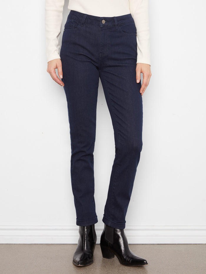Twill jeans with a versatile five-pocket design and button closure, perfect for any occasion by Charlie B.