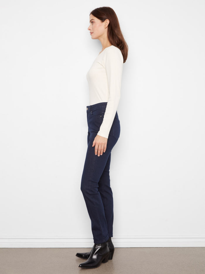Full-length slim-fit jeans crafted from soft stretch denim, offering both style and flexibility by Charlie B.