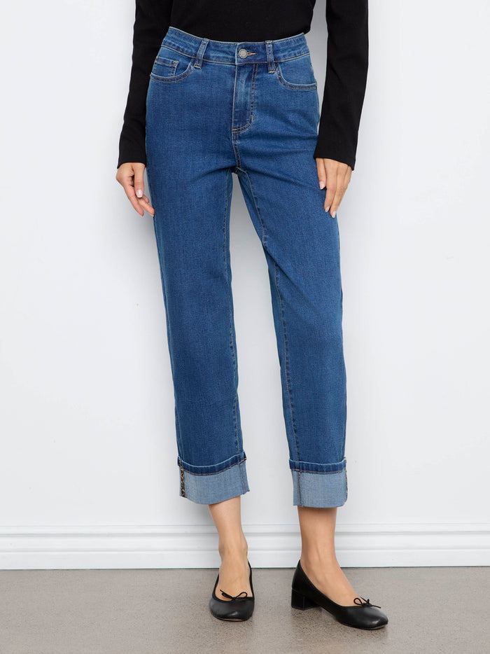 These jeans boast a straight-leg design and classic five-pocket style, perfect for versatile styling options by Charlie B.