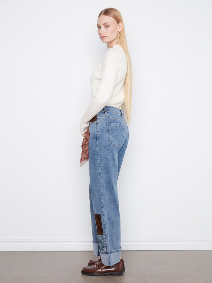 Showcasing a cuffed hem, these jeans combine classic style with modern flair. The perfect addition to any wardrobe by Charlie B.