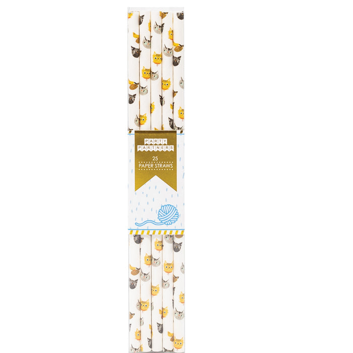 Cute Kitten Paper Straws