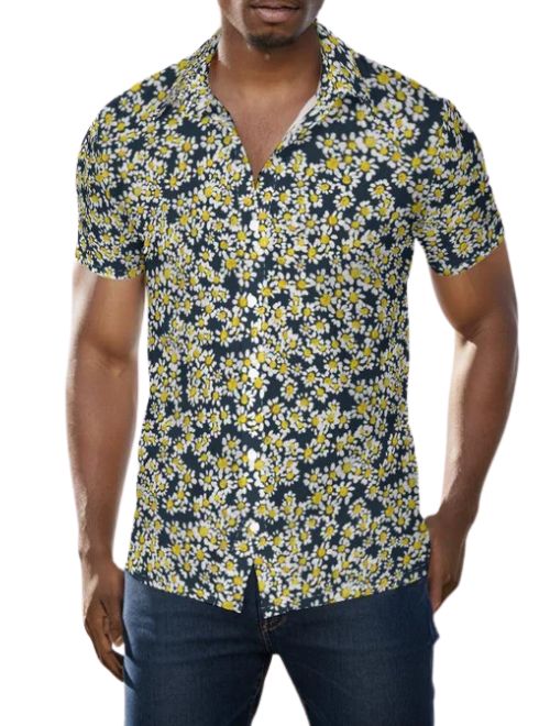 Daisies Short Sleeve Button Up
