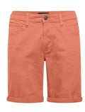 Denim Twister Fit Stretch Shorts - Rust