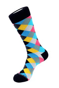 Diamond Check Crew Sock