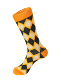 Diamond Link Gold Socks