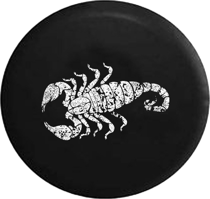 Distressed - Scorpion Desert Predator Jeep Camper Spare Tire Cover T022 35 inch