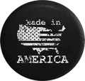 Distressed - US United States Flag Made In America Jeep Camper Spare Tire Cover S224 35 inch