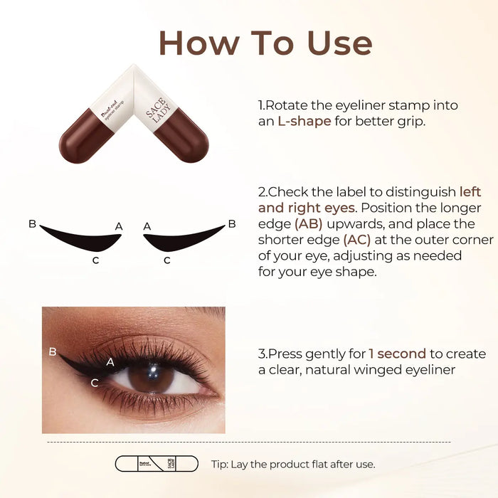 SACE LADY Dual-End Eyeliner Stamp Waterproof Wing - product image 4