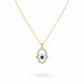Elia Necklace - Evil Eye Gold Necklace - Zoha Los Angeles