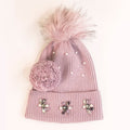 Embellished Knit Beanie with Pom - Wilson Lee