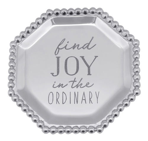 "Find Joy in the Ordinary" Octagonal Canape Plate - Wilson Lee