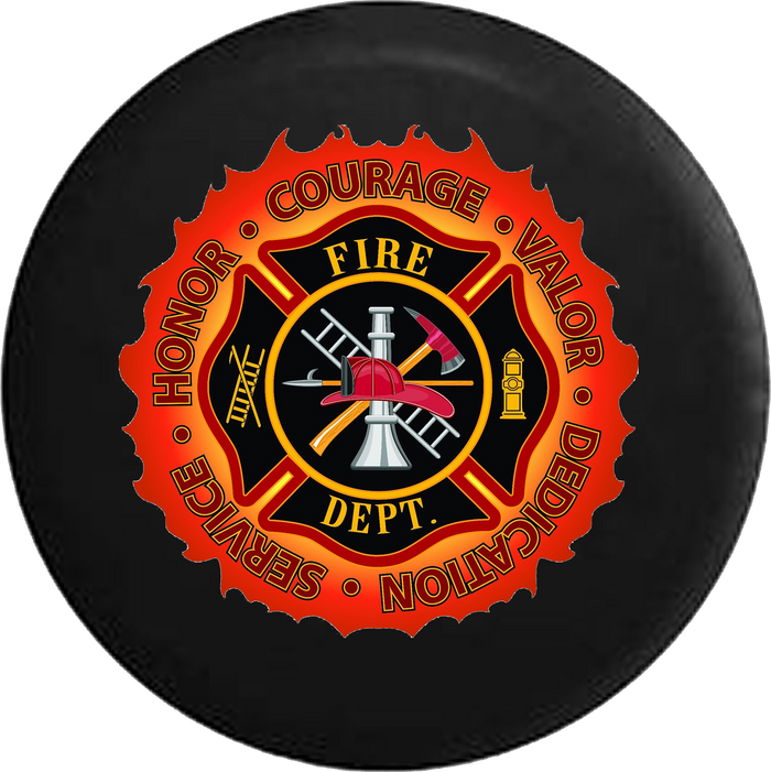 Fire Department Courage Honor Valor Service Red Line