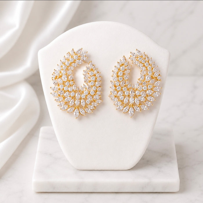 FIZA gold Luxury Earrings - Zoha Los Angeles
