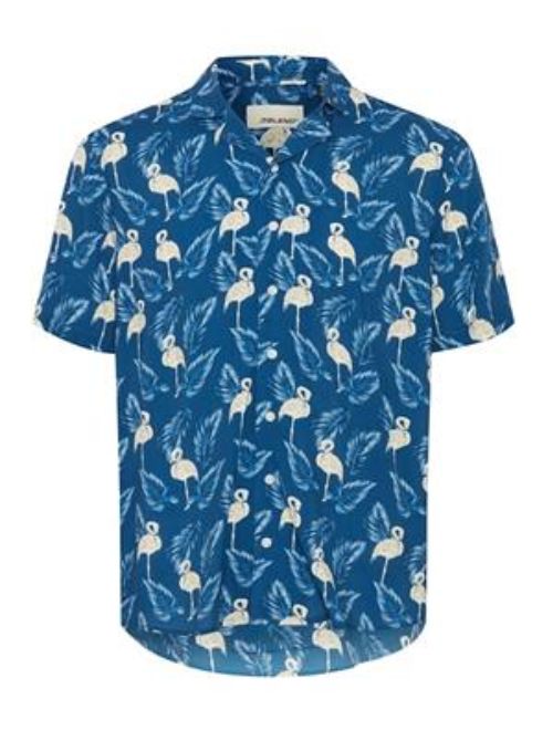 Flamingo Pattern Short Sleeve - Navy