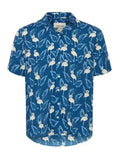 Flamingo Pattern Short Sleeve - Navy