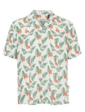 Flamingo Pattern Short Sleeve - White
