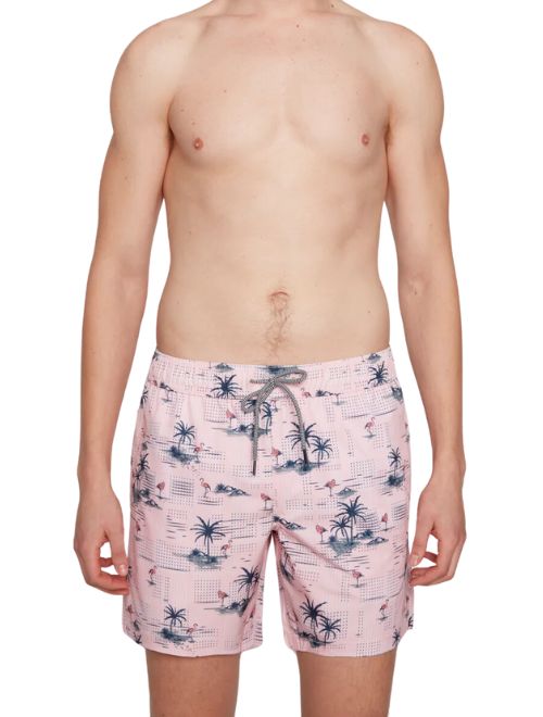 Flamingo Print Swimsuit - Pink