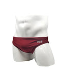 Flat Front Swim Brief - Burgundy