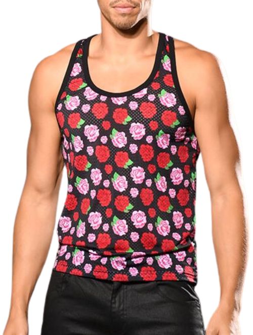 Floral Mesh Tank