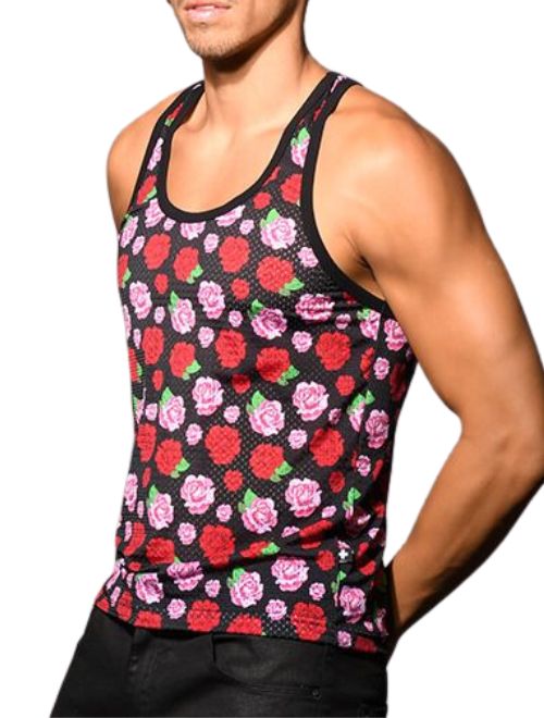 Floral Mesh Tank