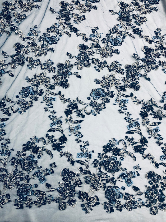 Flower Power Hand beaded lace