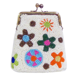 Flower White Coin Purse - Wilson Lee