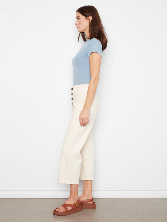 Showcasing five pockets, these pants combine functionality with fashion effortlessly by Charlie B.