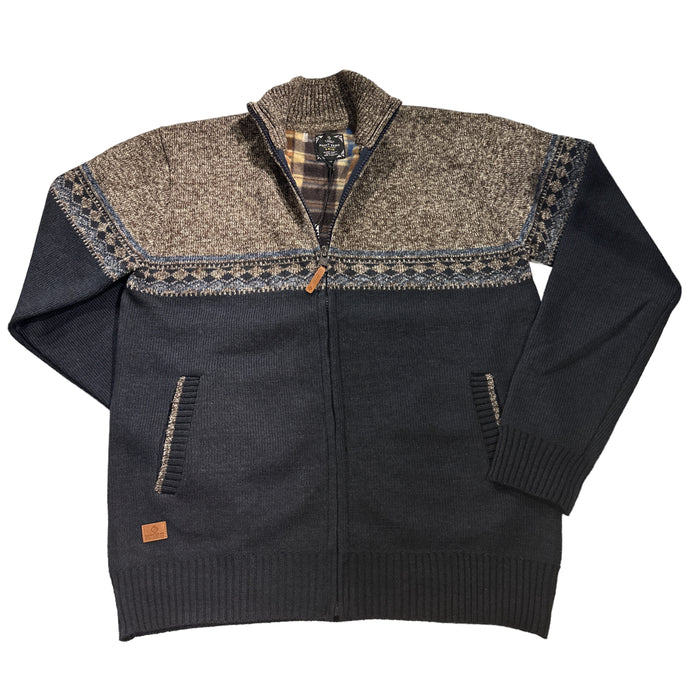 Full Zip Fleece Lined Sweater