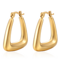 GAIL Hoop Gail Hoop Earrings | Geometric Triangular Teardrop Hoops- Zoha Los Angeles