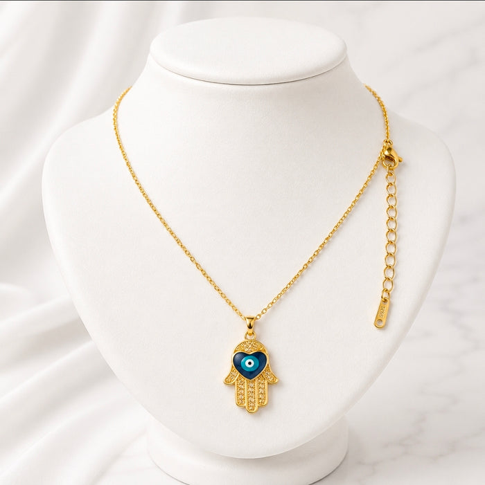 Gail Necklace - Hamsa Gold Necklace - Zoha Los Angeles