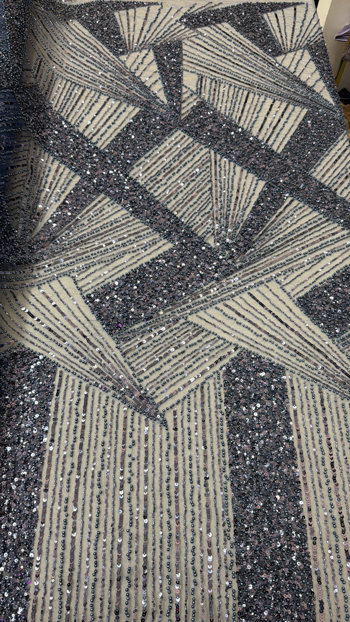 Geometric Beading Lace