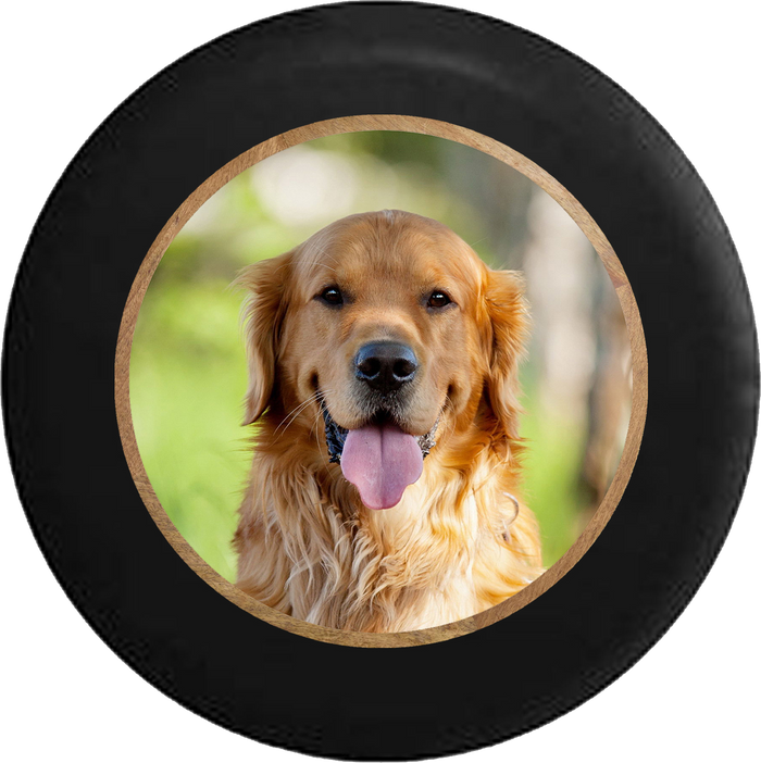 Golden Lab Retriever Hunting Dog - Man's Best Friend Jeep Camper Spare Tire Cover BLACK-CUSTOM SIZE/COLOR/INK- R178 - TireCoverPro