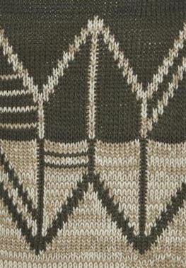 Green/Beige Alpaca Wool Blend Sweater