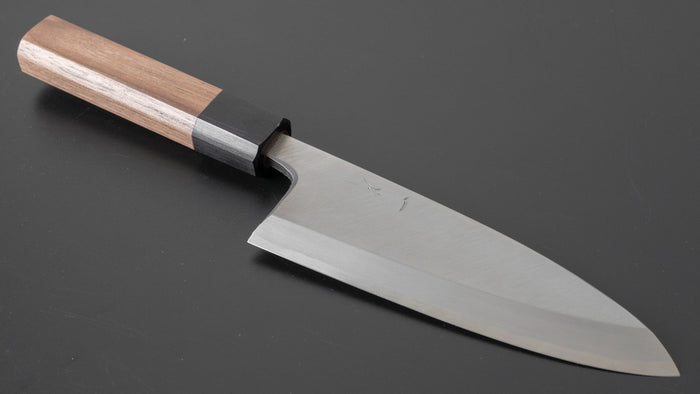 Hitohira Kikuchiyo Manzo White #3 Deba 150mm Walnut Handle (Saya) - HITOHIRA