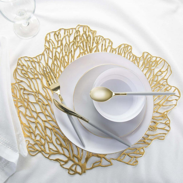 Home Details Coral Metallic Table Place Mats, Gold