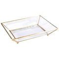 Home Details Medium Gold Vintage Mirrored Bottom Glass Keepsake Tray | Michaels