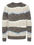 "Home Knitted" Striped Sweater