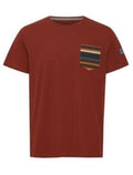 Horizon Stripe Pocket T-Shirt - Rust
