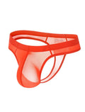 Ice Silk Edging Thong - Orange