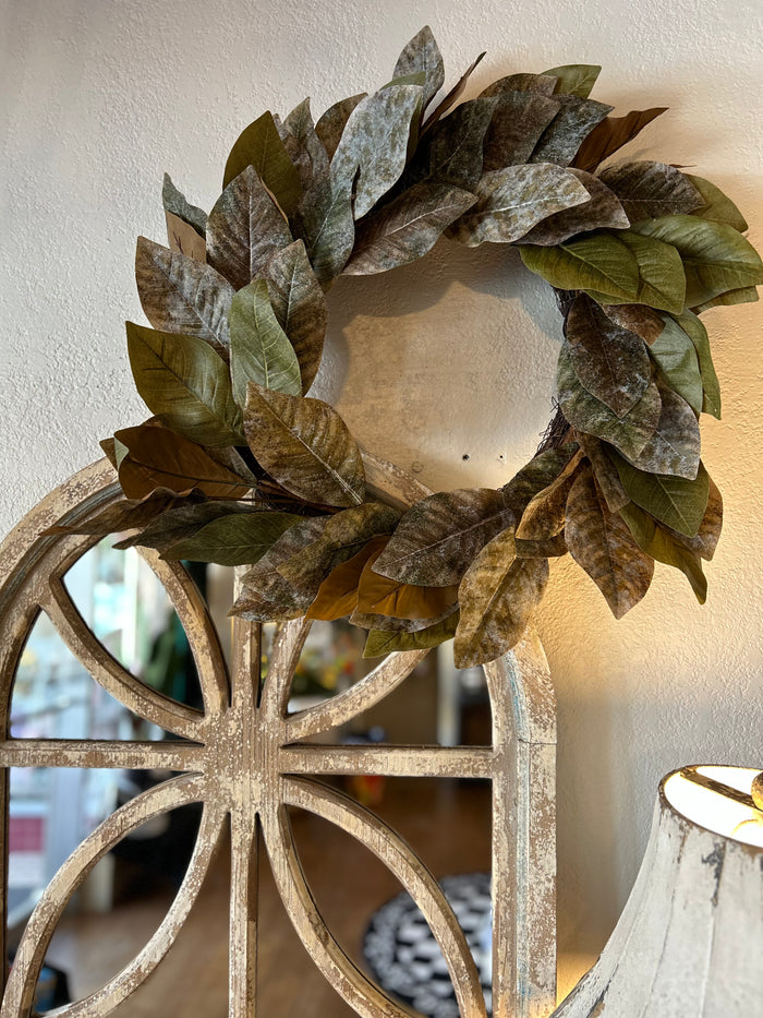 Faux Floral 24” Magnolia Wreath