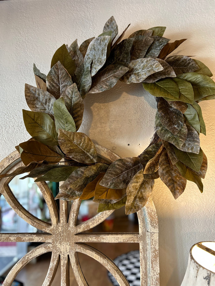 Faux Floral 24” Magnolia Wreath