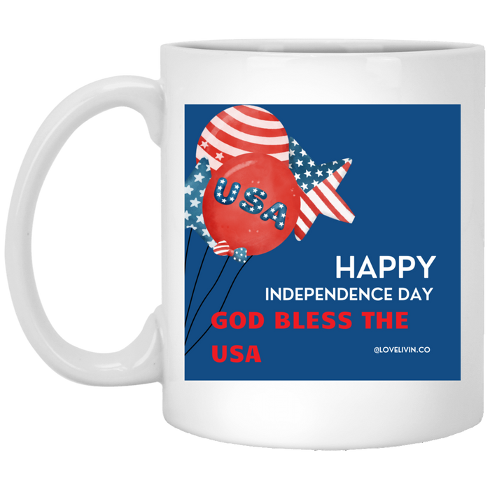 independence day USA-11 oz. White Mug