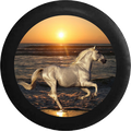 Jeep Liberty Tire Cover With White Horse Print (Liberty 02-12) - TireCoverPro