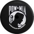 Jeep Wrangler JL Backup Camera Day American Flag Waving POW MIA Veteran Military RV Camper Spare Tire Cover-35 inch