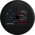 Jeep Wrangler JL Backup Camera Day American Pledge of Allegiance Barn Wood RV Camper Spare Tire Cover-35 inch